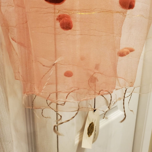 100% Silk Scarf Italy Vintage Almaplena Pink New - Picture 7 of 7